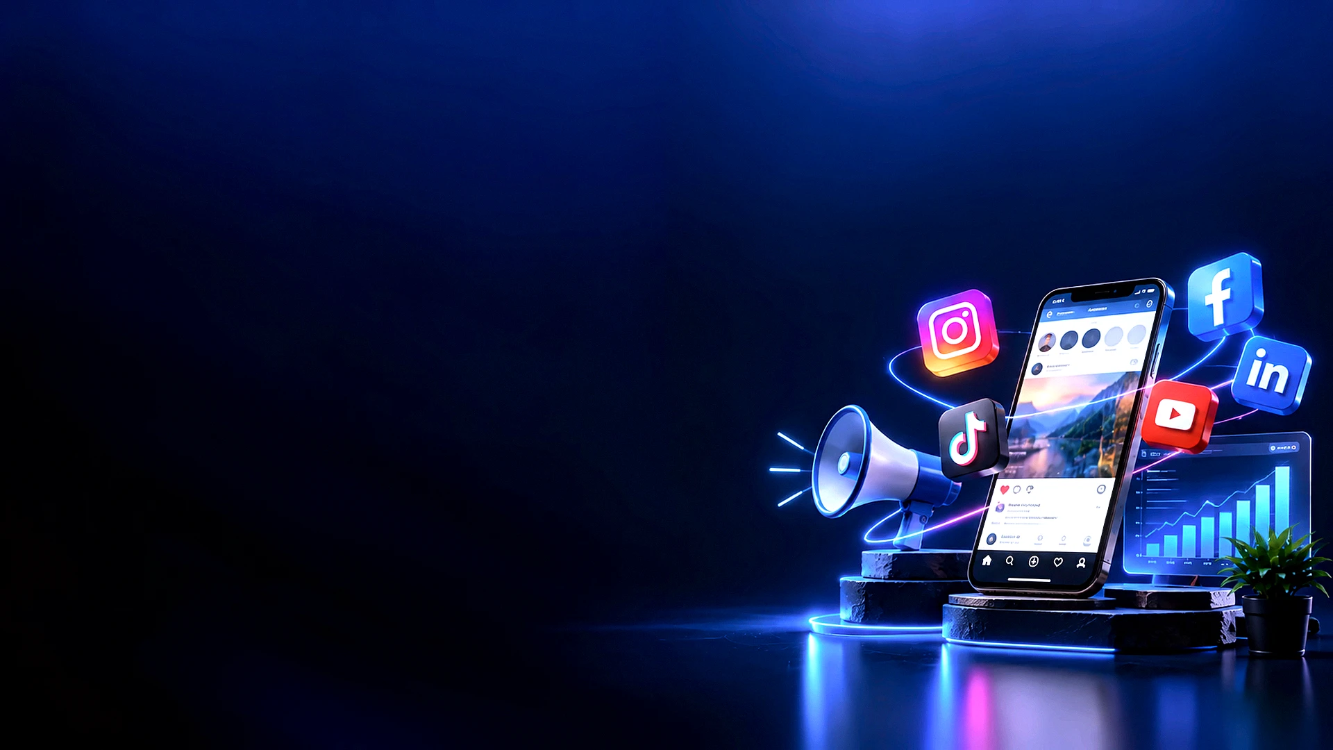 Social media marketing banner